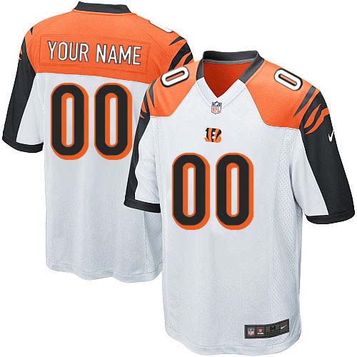 Youth Elite Nike Jersey White Road - Customized NFL Cincinnati Bengals